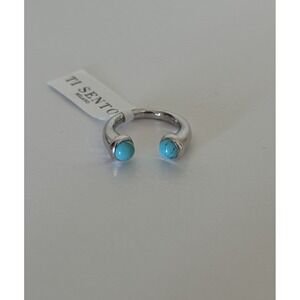 TI SENTO Milano Turquoise Ring Size 5.5 925 Sterling Silver